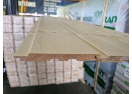 Deska Podbitka Boazeria drewniana świerkowa KL. A / B 12x121mm Profil softline (E)